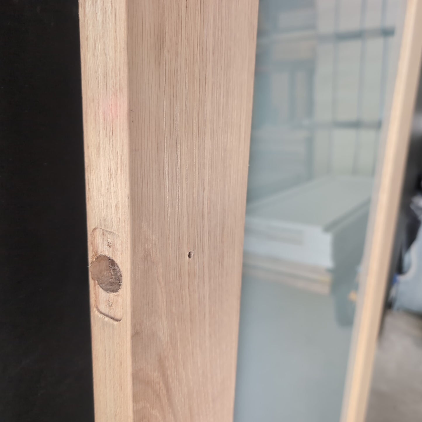 Internal Timber Door - 2340h x 870w Semi-Solid Core w/ 1 X Obscure Glass (AMOD1GT) *Factory 2nd* 30719