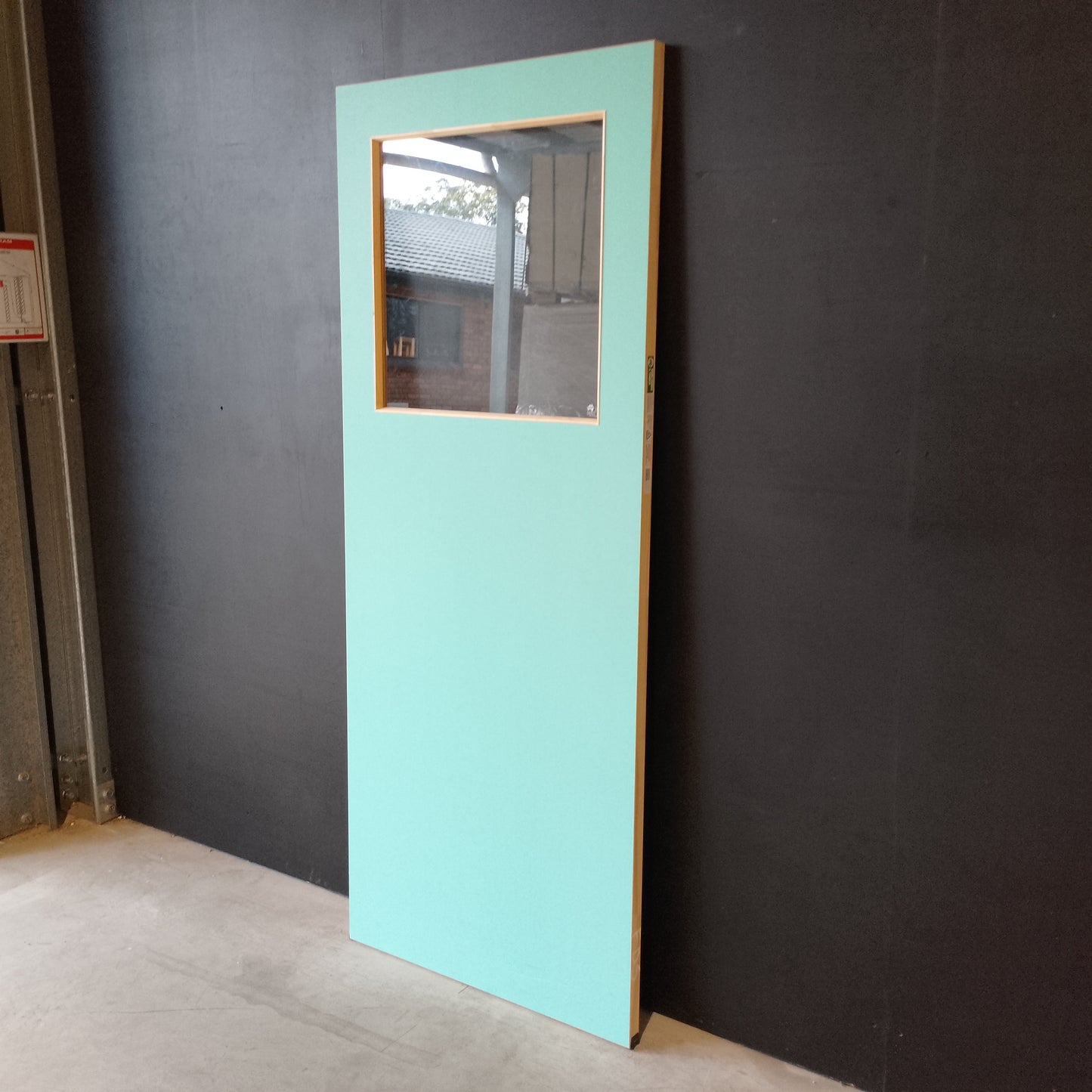 External Timber Door - 2040h x 820w Blockboard Core w/ 1 X Clear Glass (XF1) *Factory 2nd* 30723