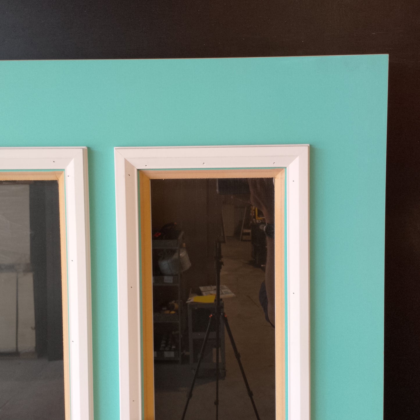 External Timber Door - 2040h x 820w Solid Core w/ 2 X Clear Glass (XVP12) *Factory 2nd* 30725
