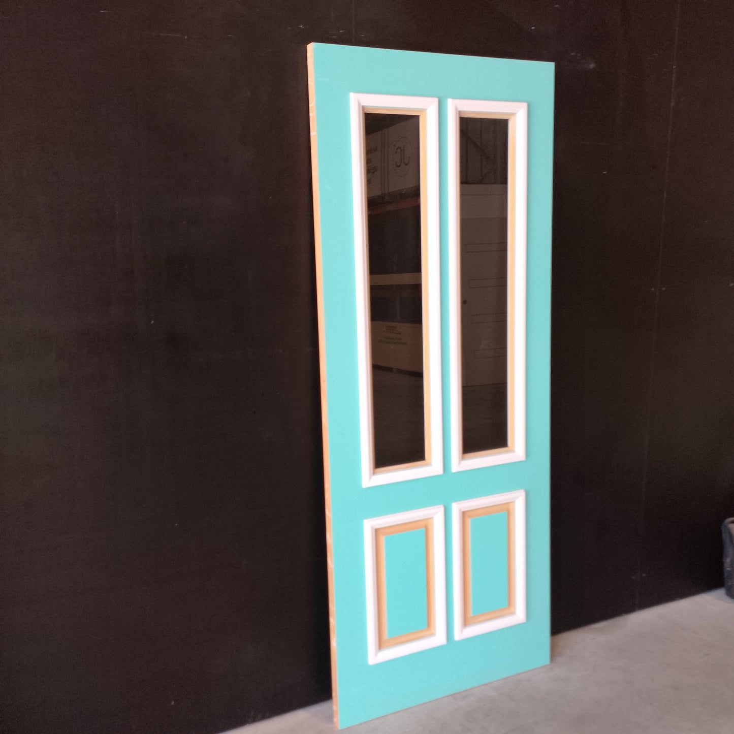 External Timber Door - 2040h x 820w Solid Core w/ 2 X Clear Glass (XVP12) *Factory 2nd* 30725