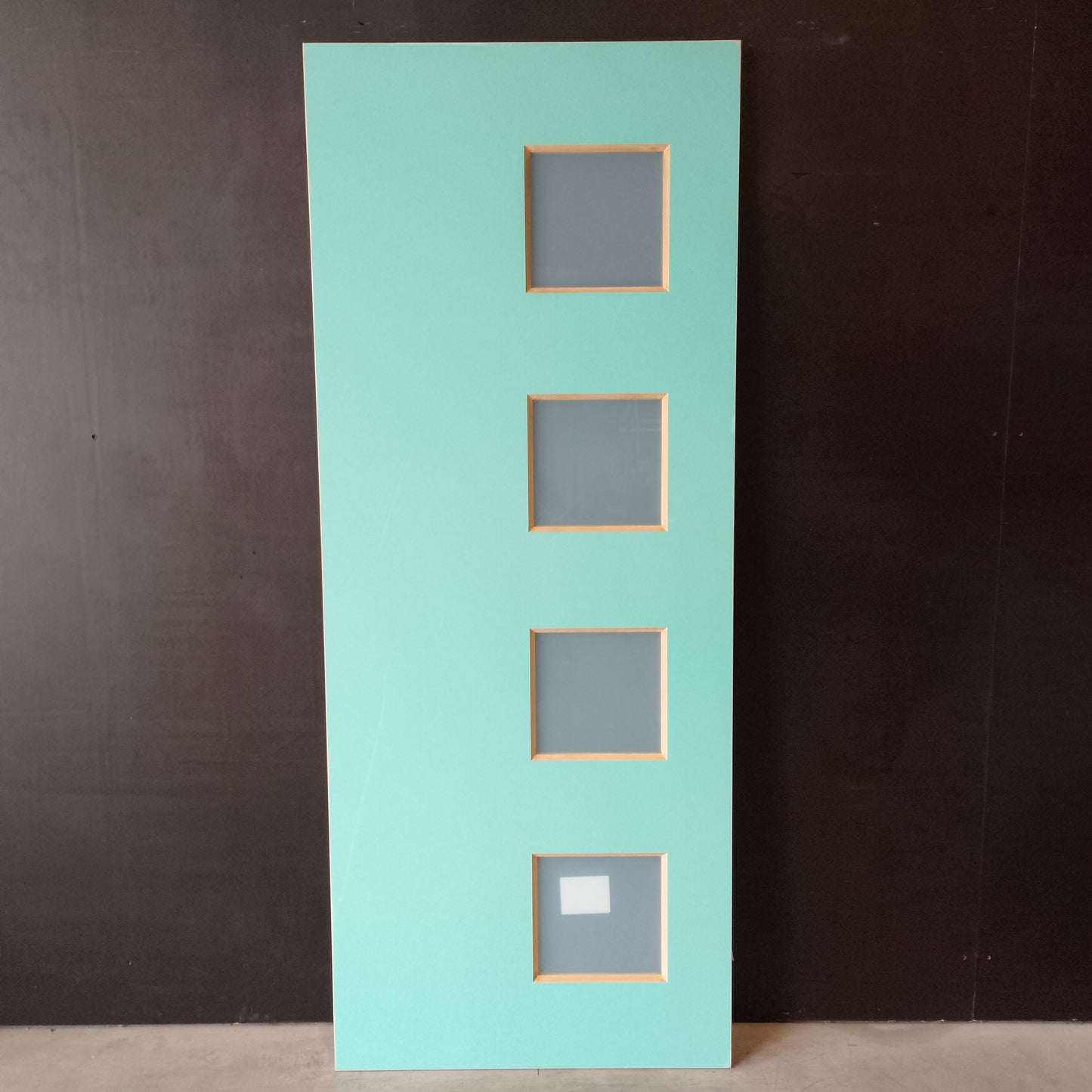 External Timber Door - 2040h x 820w Solid Core w/ 4 X Obscure Glass (XN7) *Factory 2nd* 30730
