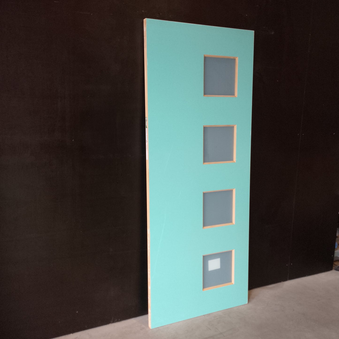 External Timber Door - 2040h x 820w Solid Core w/ 4 X Obscure Glass (XN7) *Factory 2nd* 30730