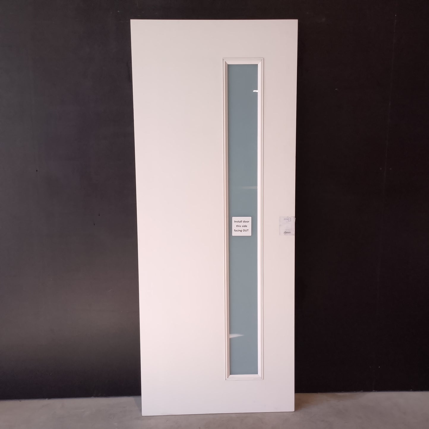 External Fiberglass Door - 2040h x 820w Polyurethane Core w/ 1 X Obscure Glass (FLF10SST) *Factory 2nd* 30733