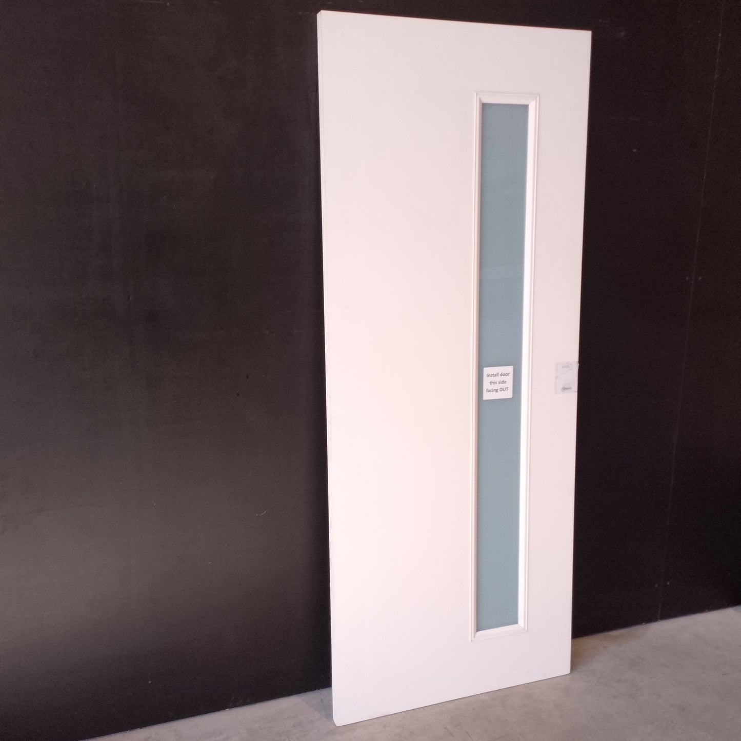 External Fiberglass Door - 2040h x 820w Polyurethane Core w/ 1 X Obscure Glass (FLF10SST) *Factory 2nd* 30733