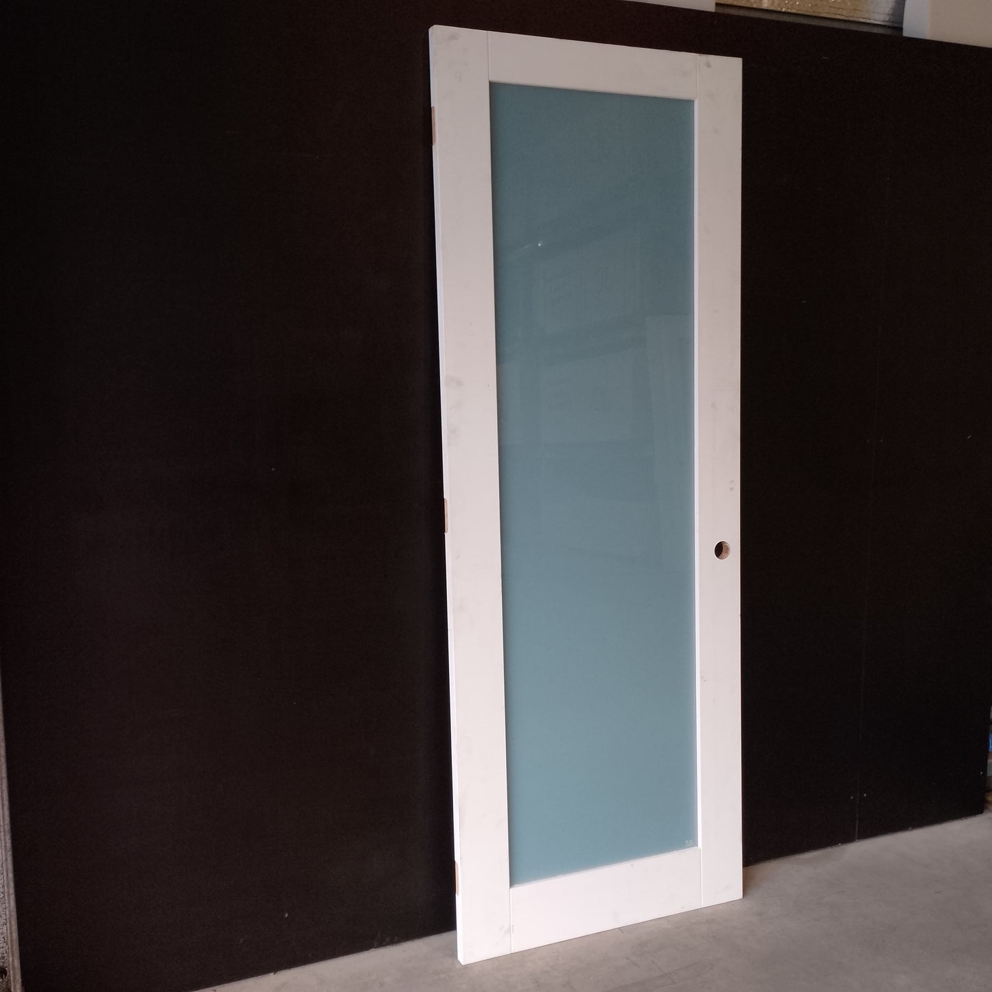 Internal Timber Door - 2340h x 870w Semi-Solid w/ 1 X Obscure Glass (PMOD1GT) *Factory 2nd* 30738