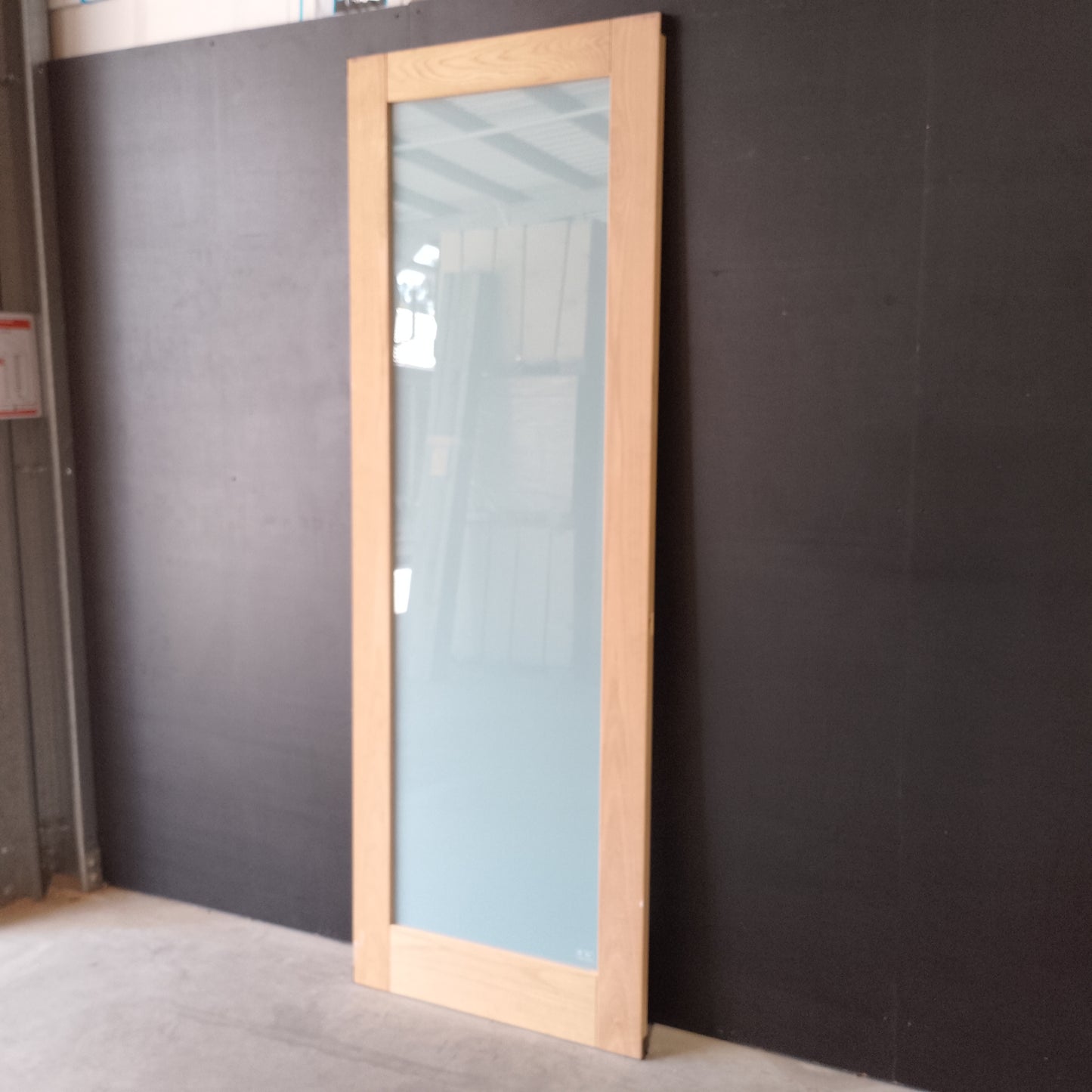 Internal Timber Door - 2340h x 820w Semi-Solid w/ 1 X Obscure Glass (AMOD1GT) *Factory 2nd* 30740