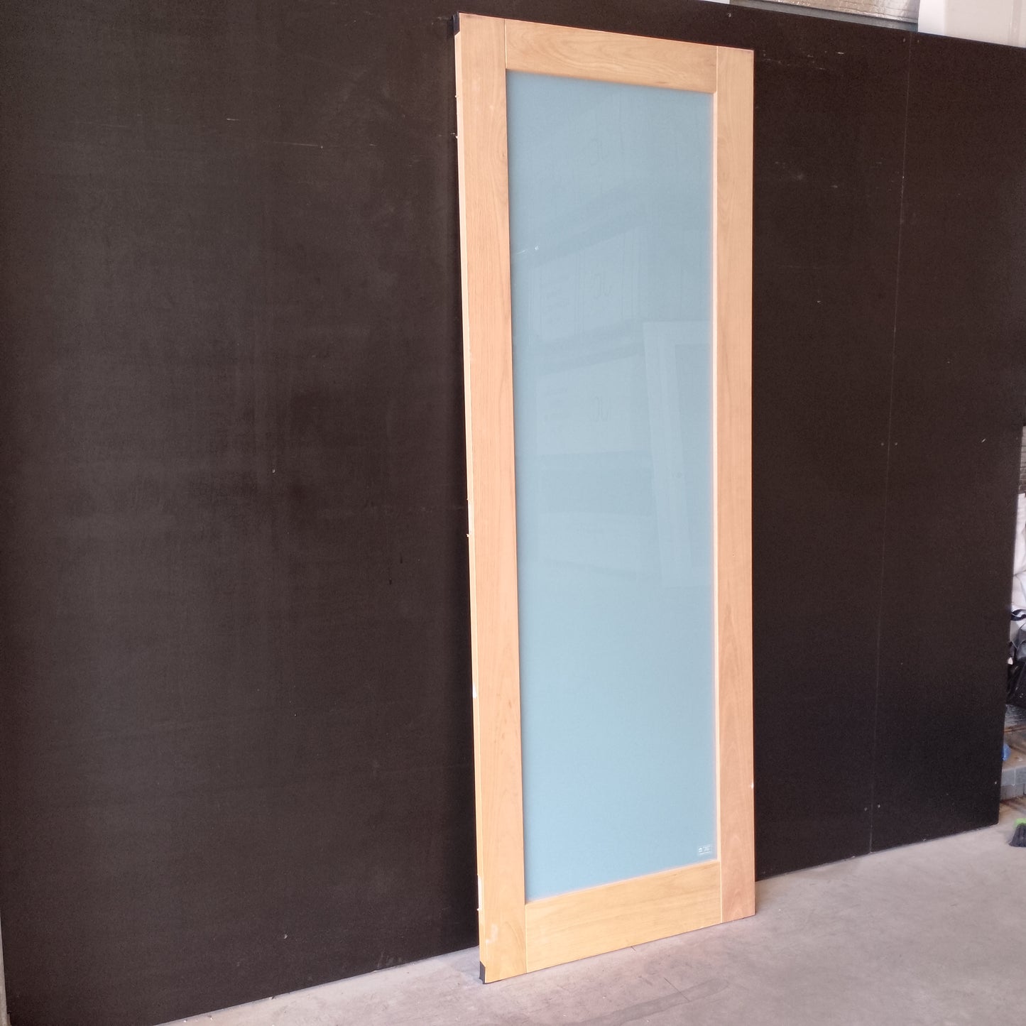 Internal Timber Door - 2340h x 820w Semi-Solid w/ 1 X Obscure Glass (AMOD1GT) *Factory 2nd* 30740