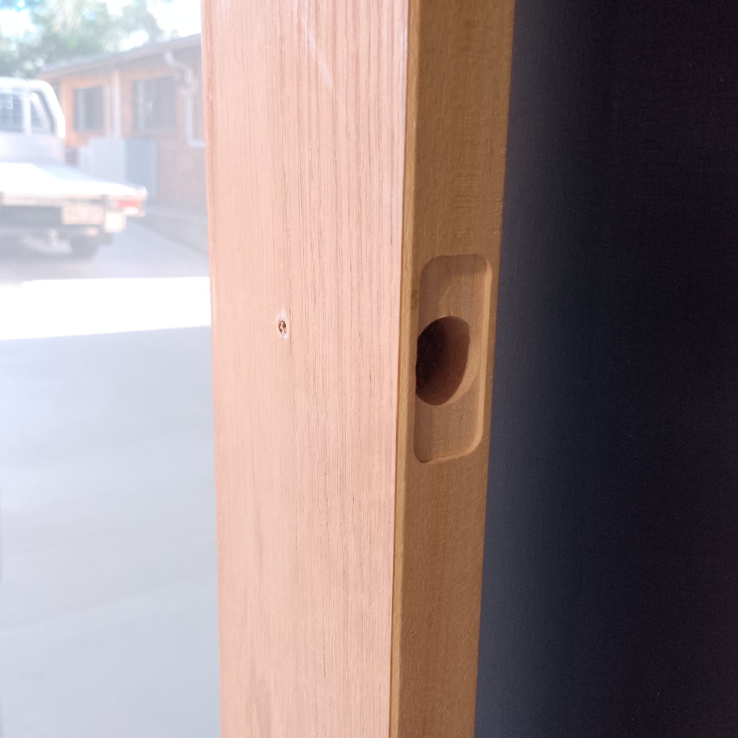 Internal Timber Door - 2340h x 820w Semi-Solid w/ 1 X Obscure Glass (AMOD1GT) *Factory 2nd* 30740