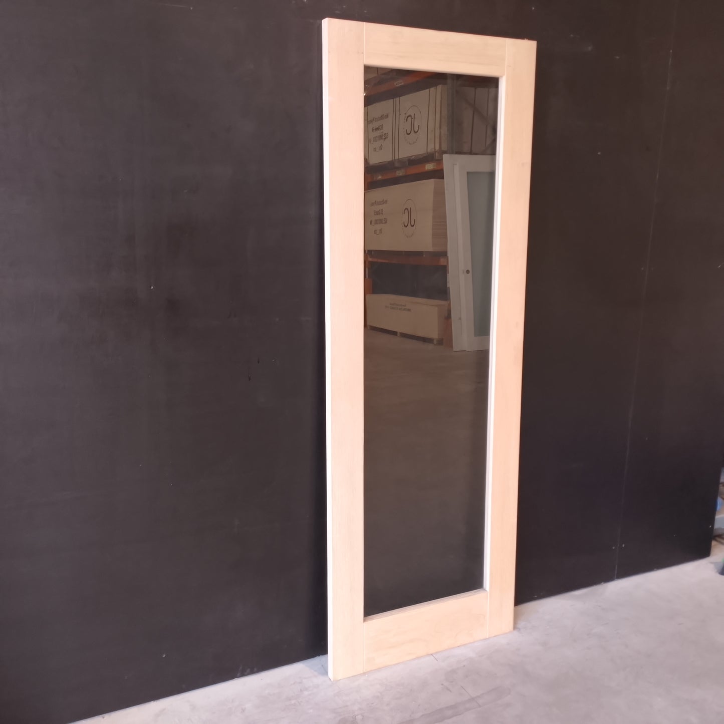 Internal Timber Door - 2040h x 720w Semi-Solid  w/ 1 X Clear Glass (AMOD1GC) *Factory 2nd* 30743