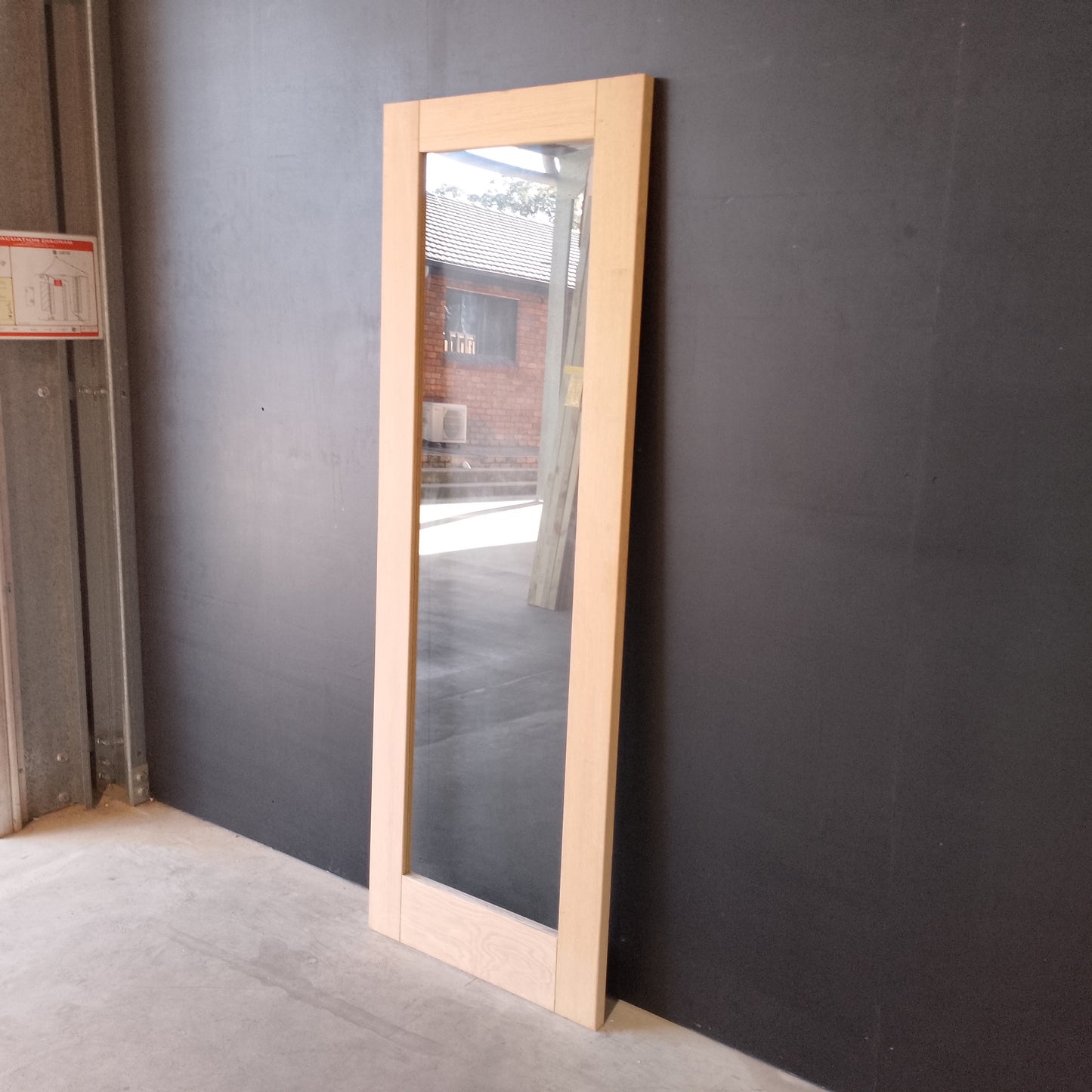 Internal Timber Door - 2040h x 720w Semi-Solid  w/ 1 X Clear Glass (AMOD1GC) *Factory 2nd* 30743