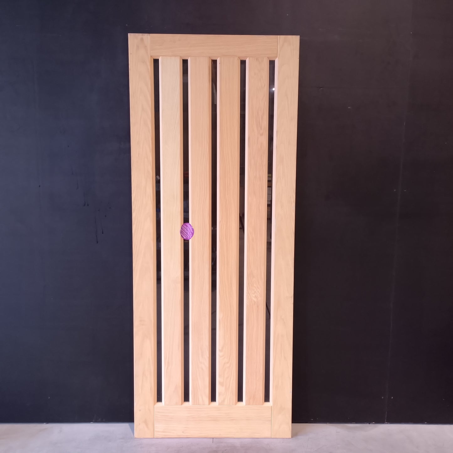 External Timber Door - 2040h x 820w Solid Core w/ 5 X Clear Glass (AWO5VG) *Factory 2nd* 30745