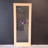 External Timber Door - 2040h x 820w Solid Core w/ 1 X Clear Glass (AWO21) *Factory 2nd* 30747