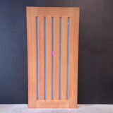 External Timber Door - 2040h x 1020w Solid Core w/ 5 X Obscure Glass (INF5VG) *Factory 2nd* 30749