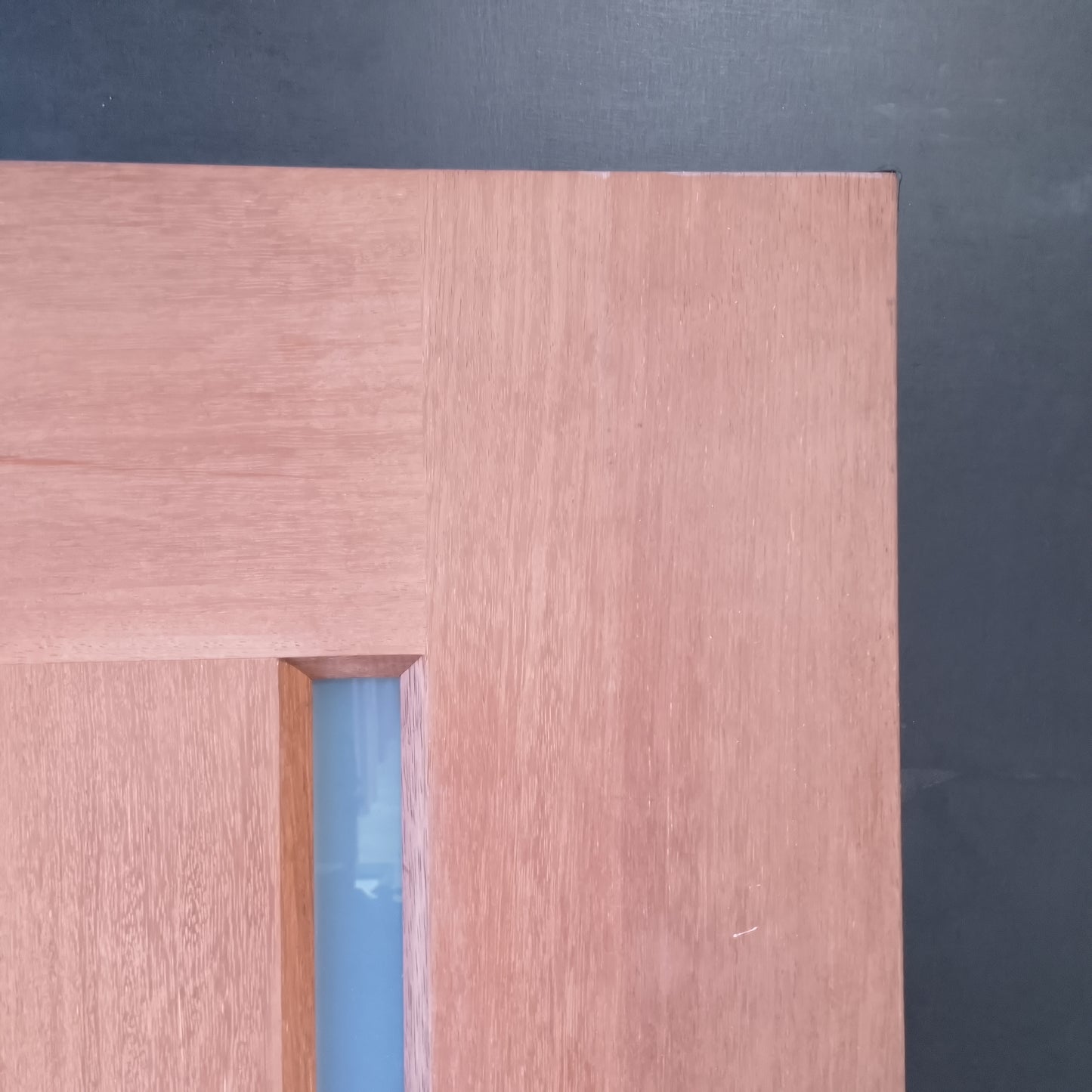 External Timber Door - 2040h x 1020w Solid Core w/ 5 X Obscure Glass (INF5VG) *Factory 2nd* 30749