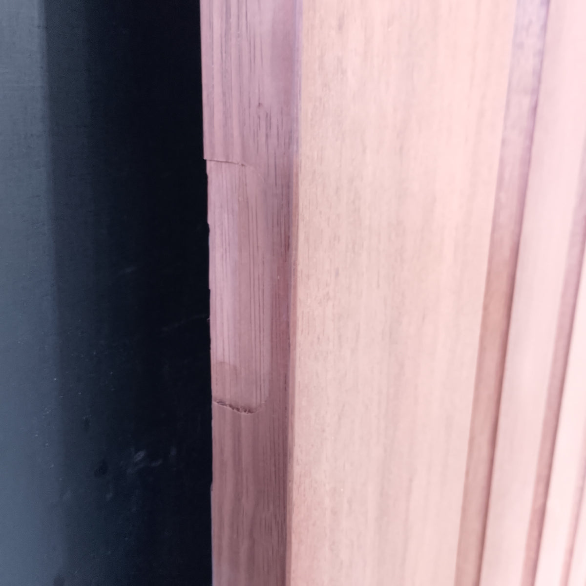 External Timber Door - 2040h x 1020w Solid Core w/ 5 X Obscure Glass (INF5VG) *Factory 2nd* 30749