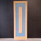 External Timber Door - 2340h x 820w Solid Core w/ 1 X Obscure Glass & Floating Panel (ALUM1) *Factory 2nd* 30751
