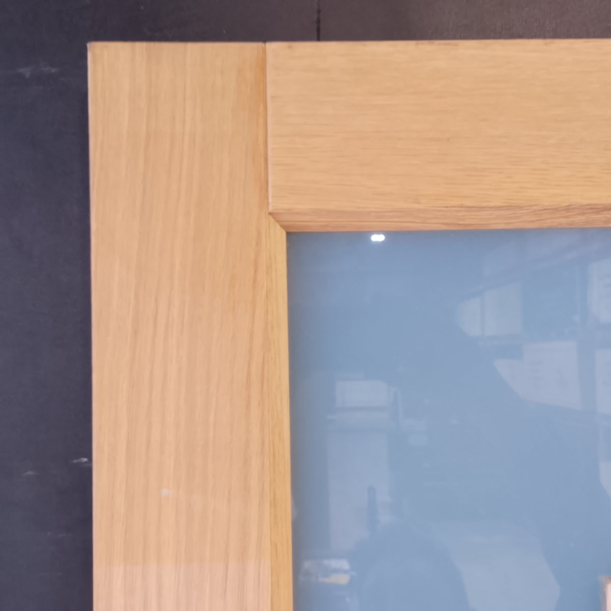 External Timber Door - 2340h x 820w Solid Core w/ 1 X Obscure Glass & Floating Panel (ALUM1) *Factory 2nd* 30751