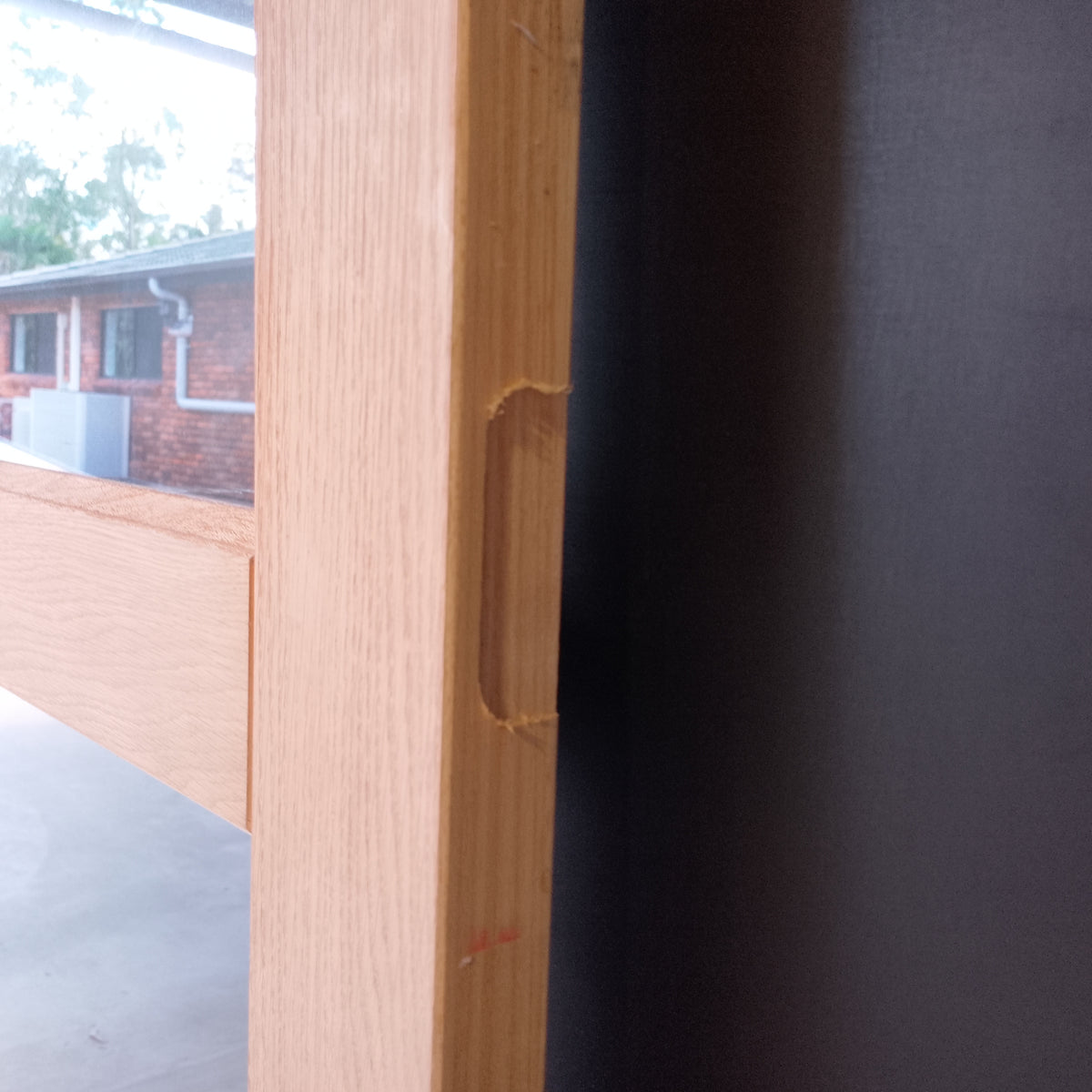External Timber Door - 2340h x 920w Solid Core w/ 5 X Clear Glass (AWO5G) *Factory 2nd* 30756