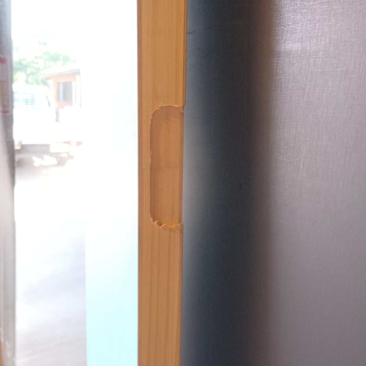External Timber Door - 2340h x 870w Solid Core w/ 1 X Clear Glass (PMAD21) *Factory 2nd* 30759