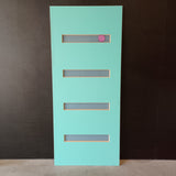 External Timber Door - 2040h x 870w Solid Core w/ 4 X Obscure Glass (PMAD104) *Factory 2nd* 30762