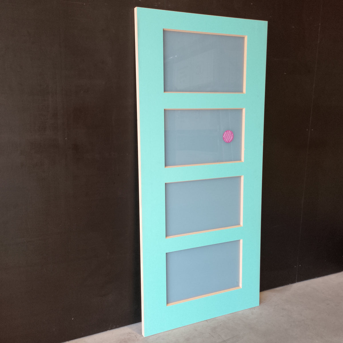 External Timber Door - 2040h x 920w Solid Core w/ 4 X Obscure Glass (PMAD4G) *Factory 2nd* 30763