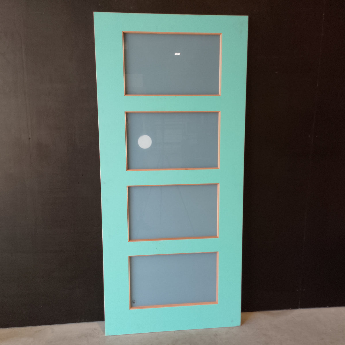 External Timber Door - 2040h x 920w Solid Core w/ 4 X Obscure Glass (PMAD4G) *Factory 2nd* 30763