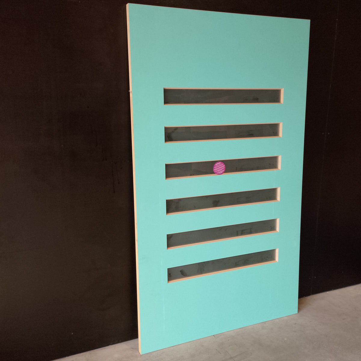 External Timber Door - 2040h x 1200w Solid Core w/ 6 X Obscure Glass (PMAD106) *Factory 2nd* 30769