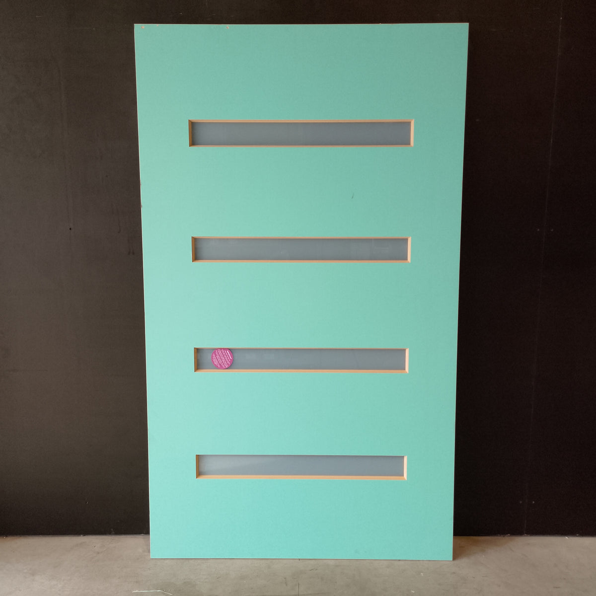 External Timber Door - 2040h x 1200w Solid Core w/ 4 X Obscure Glass (PMAD104) *Factory 2nd* 30770