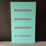 External Timber Door - 2040h x 1200w Solid Core w/ 4 X Obscure Glass (PMAD104) *Factory 2nd* 30770
