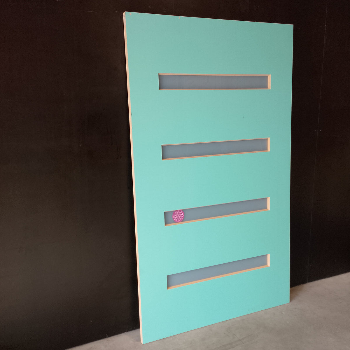 External Timber Door - 2040h x 1200w Solid Core w/ 4 X Obscure Glass (PMAD104) *Factory 2nd* 30770