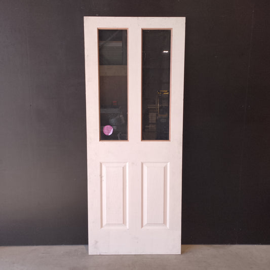 Internal Timber Door - 2016h x 812w Hollow Core w/ 2 X Clear Glass (STAG) *Factory 2nd* 30771