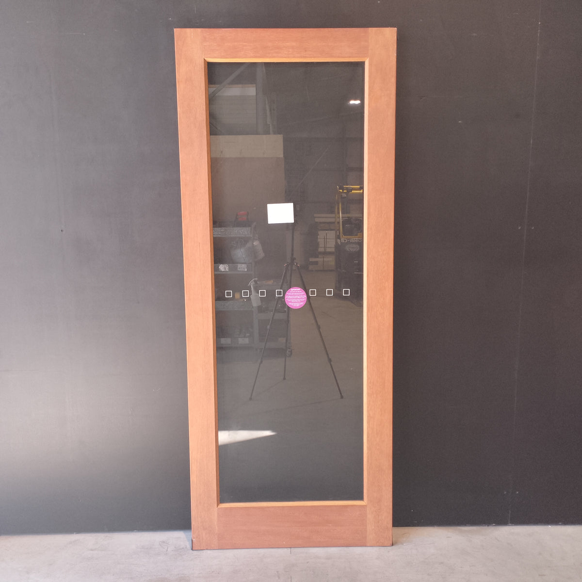 External Timber Door - 2040h x 820w Solid Core w/ 1 X Clear Glass (INF21) *Factory 2nd* 30772