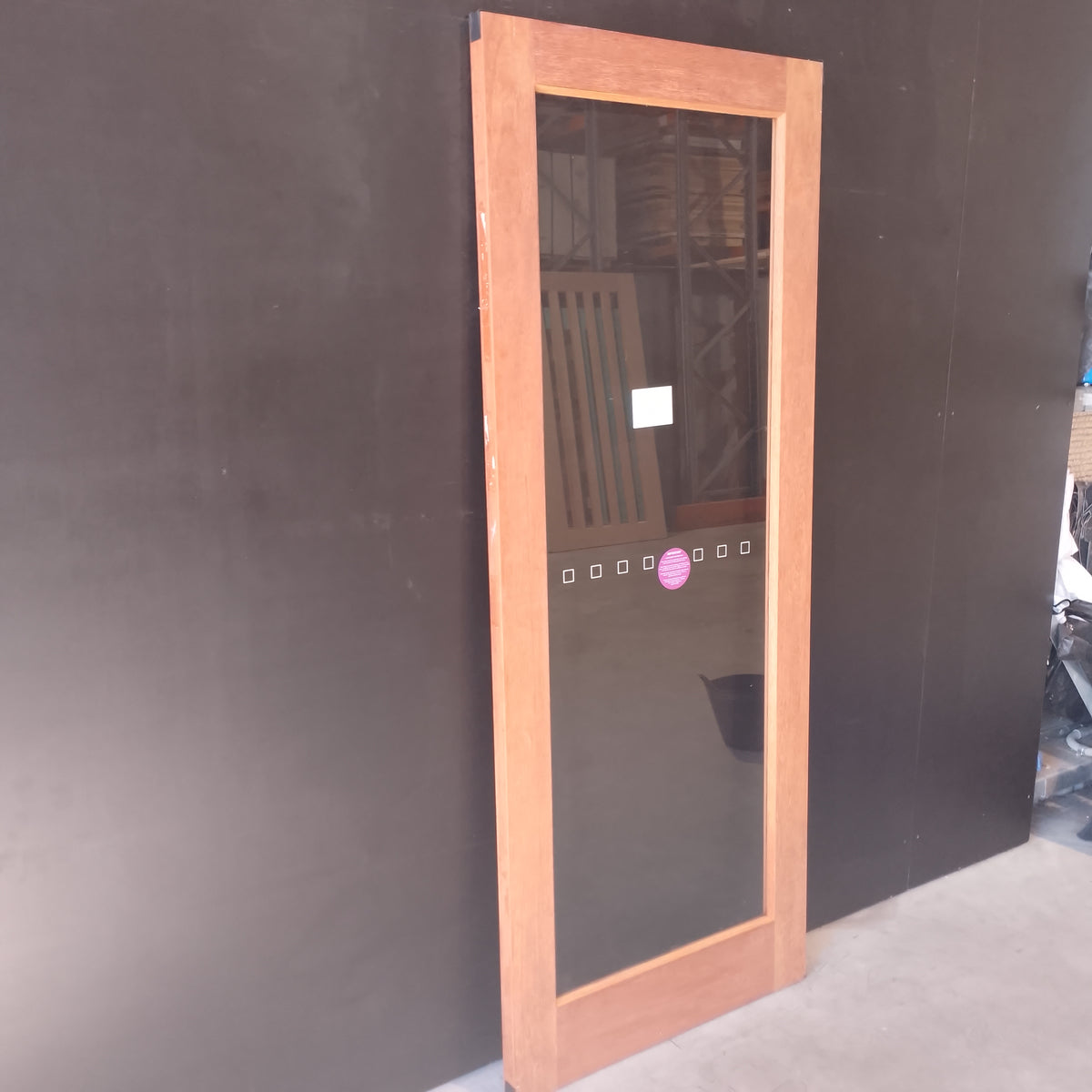 External Timber Door - 2040h x 820w Solid Core w/ 1 X Clear Glass (INF21) *Factory 2nd* 30772