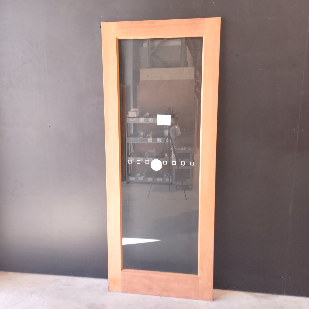 External Timber Door - 2040h x 820w Solid Core w/ 1 X Clear Glass (INF21) *Factory 2nd* 30772