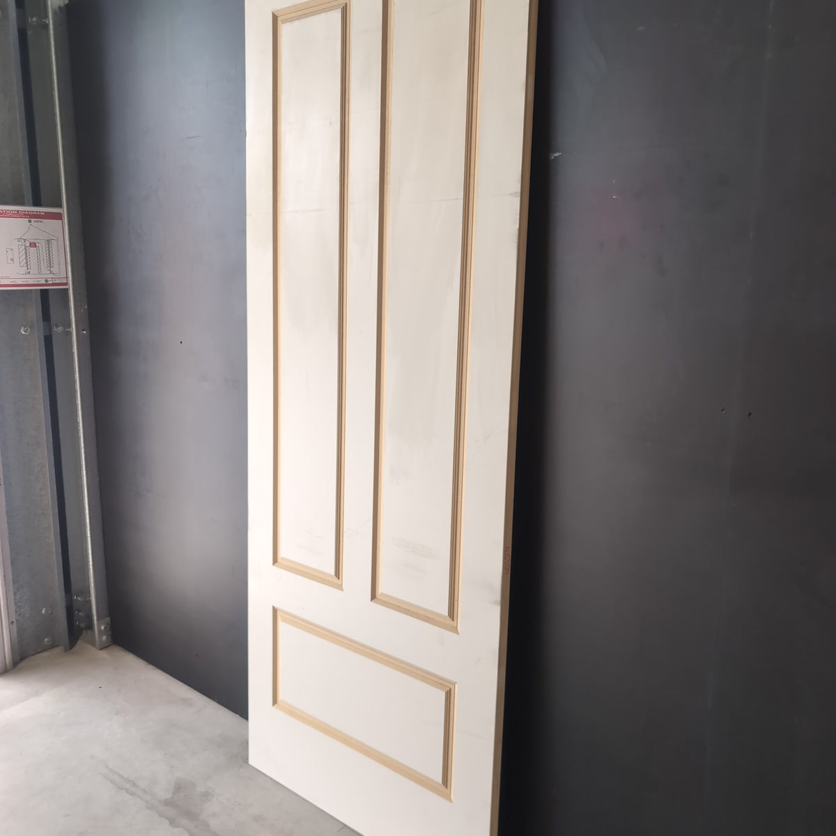 Internal Timber Door - 2340h x 920w Semi-solid Core w/ Routered Pattern PBAL6 *Factory 2nd* 30778