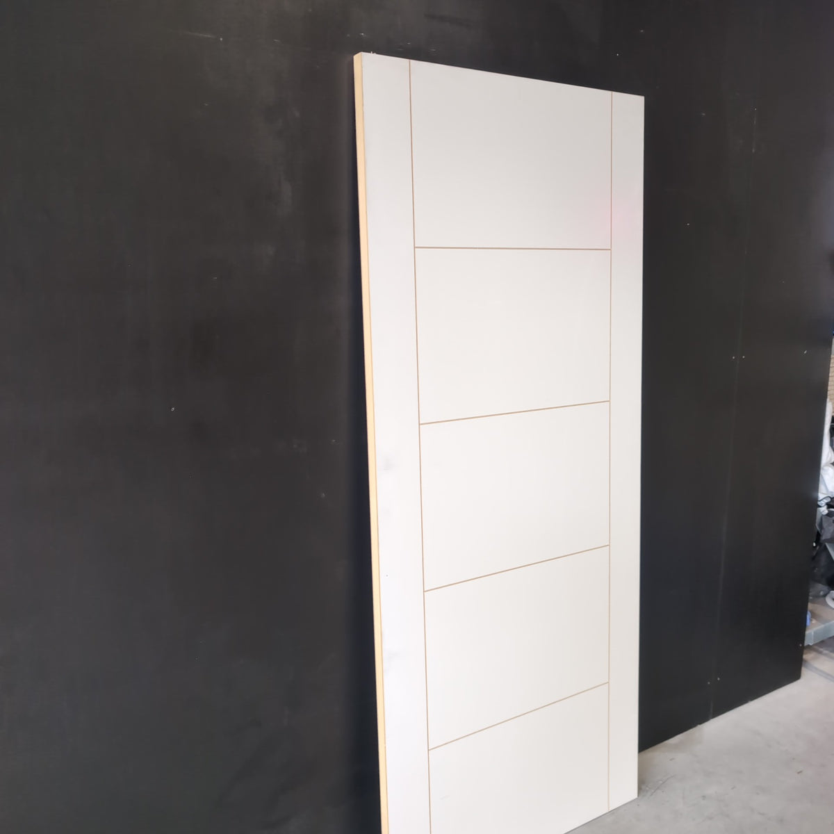 Internal Timber Door - 2040h x 870w Hollow Core w/ Pattern (DECO 13S) *Factory 2nd* 30780