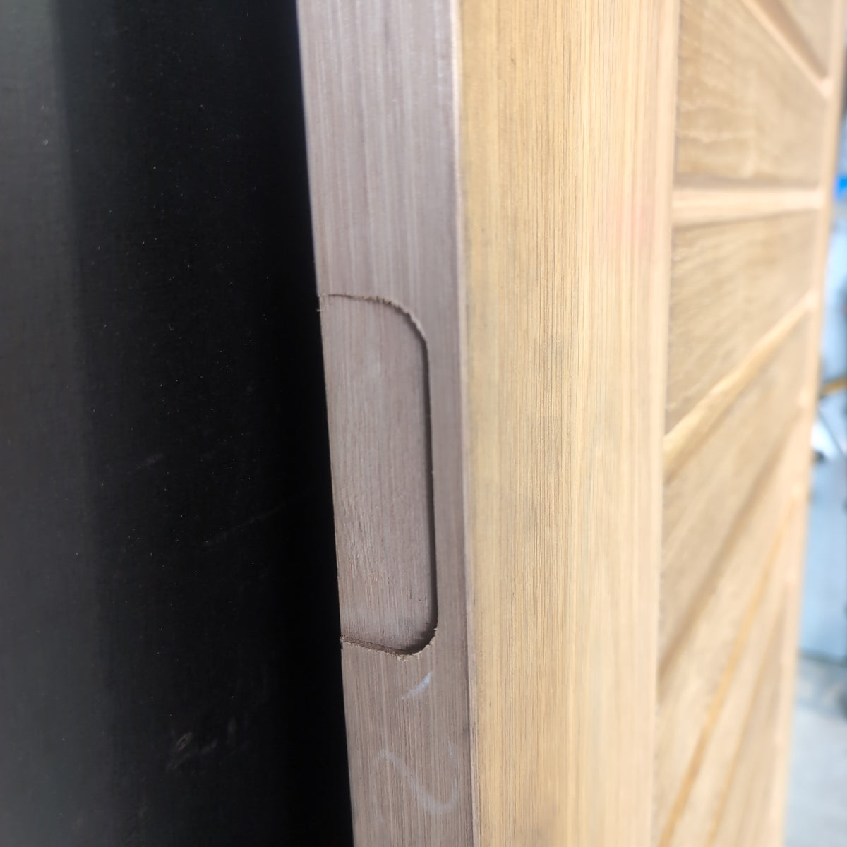 External Timber Door - 2040h x 1020w Solid Core w/ American Oak Veneer AWOWS19H *Factory 2nd* 30784