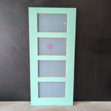 External Timber Door - 2040h x 920w Solid Core w/ 4 X Obscure Glass (PMAD 4G) *Factory 2nd* 30786