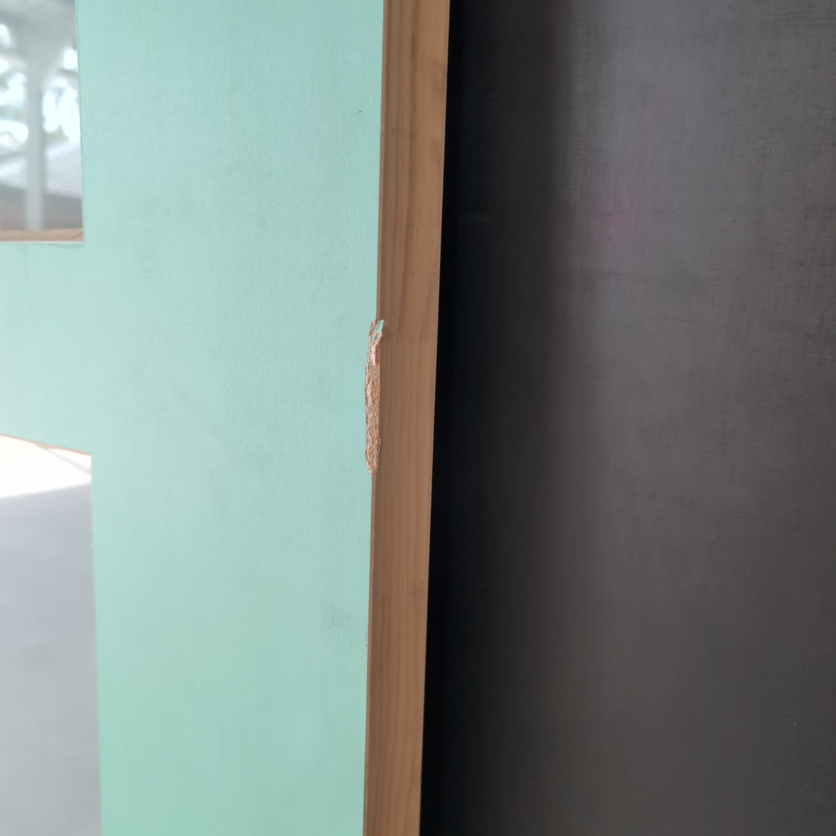 External Timber Door - 2040h x 920w Solid Core w/ 4 X Obscure Glass (PMAD 4G) *Factory 2nd* 30786