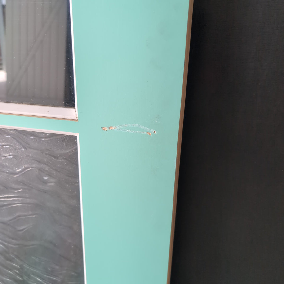 External Timber Door - 2040h x 820w Solid Core w/ 6x Mixed Glass Panels (HAV66) *Ex-Display* 30787