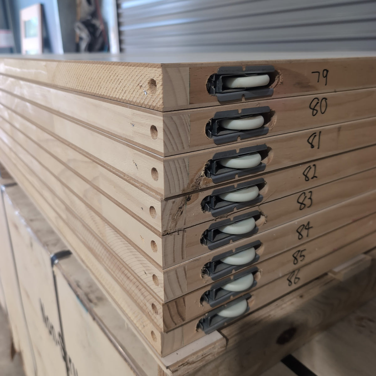 Internal Timber Door - 2040h x 867w Hollow Core w/ Pattern (HA40) *Factory 2nd* 30788