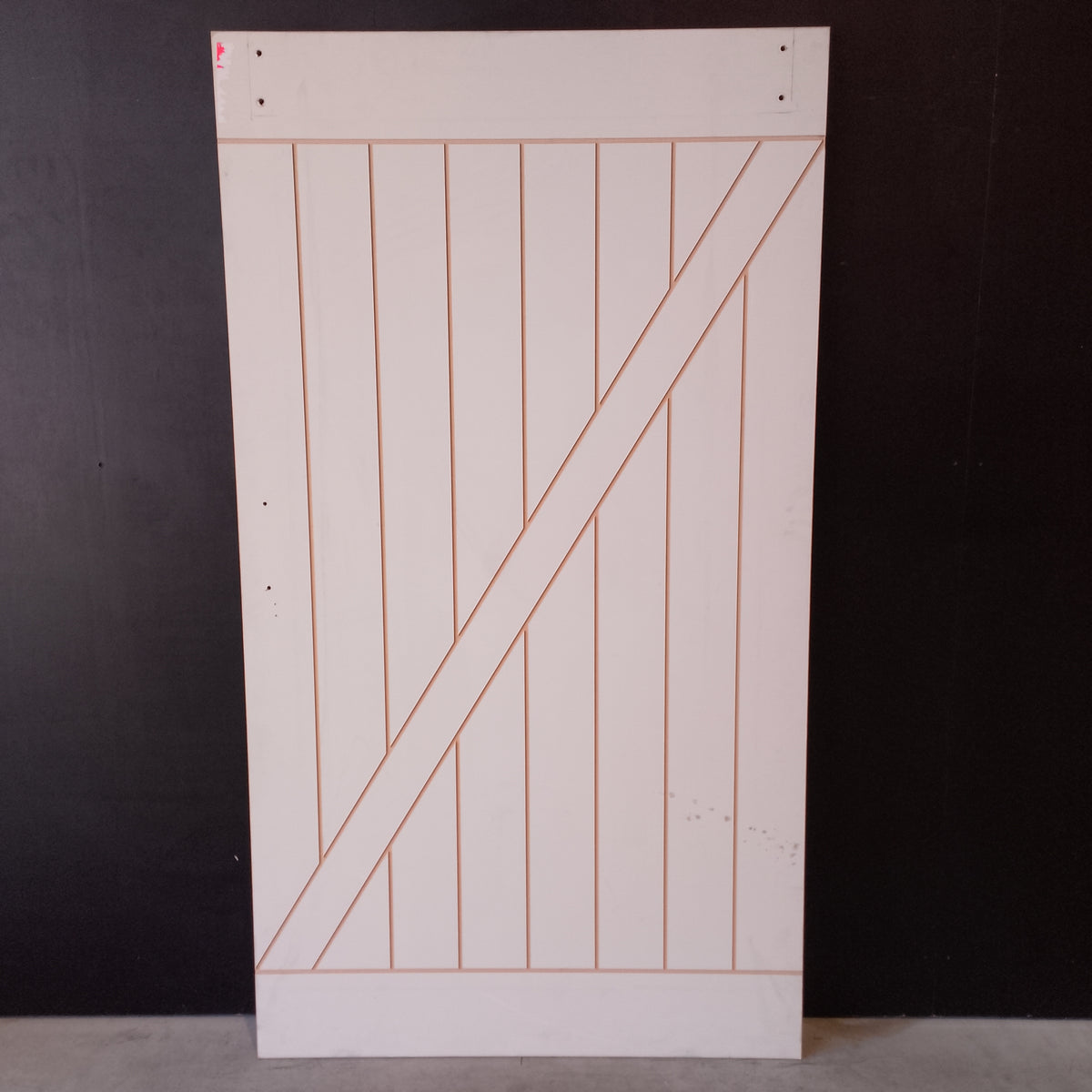 Internal Barn Door - 2150h x 1200w Semi-solid Core w/ Pattern (FBDS2) *Factory 2nd* 30789