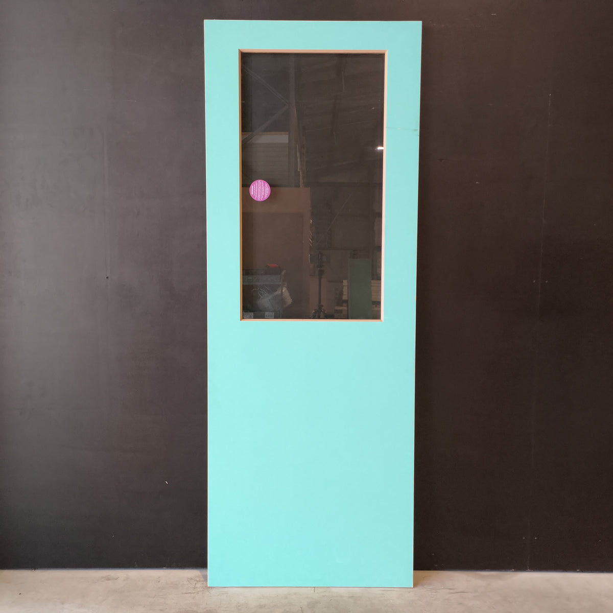 External Timber Door - 2340h x 870w Solid Core w/ 1 X Clear Glass (NO.7) *Factory 2nd* 30790