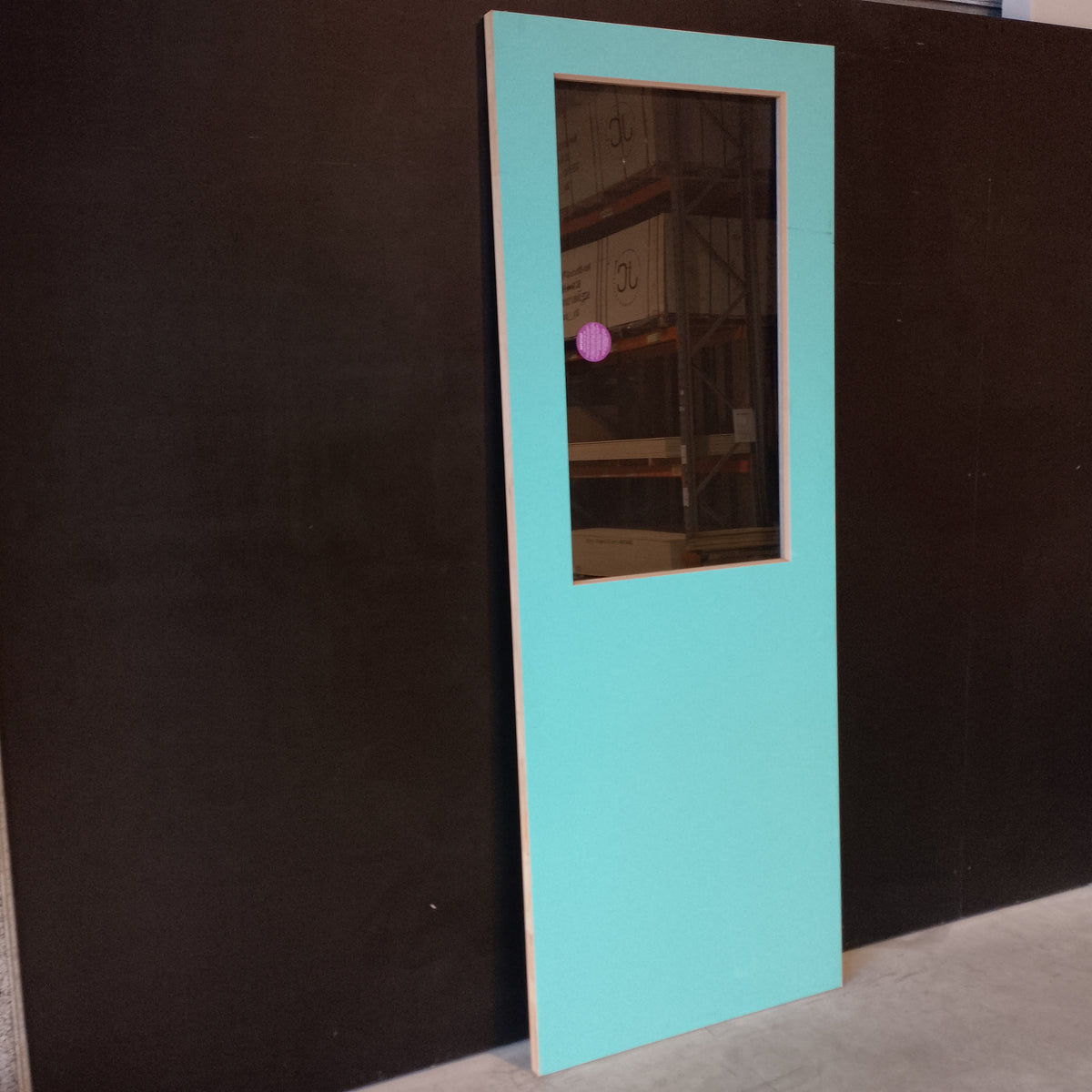 External Timber Door - 2340h x 870w Solid Core w/ 1 X Clear Glass (NO.7) *Factory 2nd* 30790