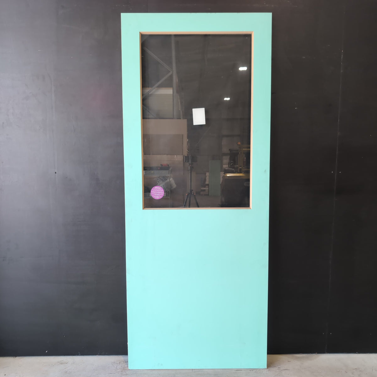 External Timber Door - 2280h x 920w Solid Core w/ 1 X Clear Glass (NO.7) *Factory 2nd* 30792
