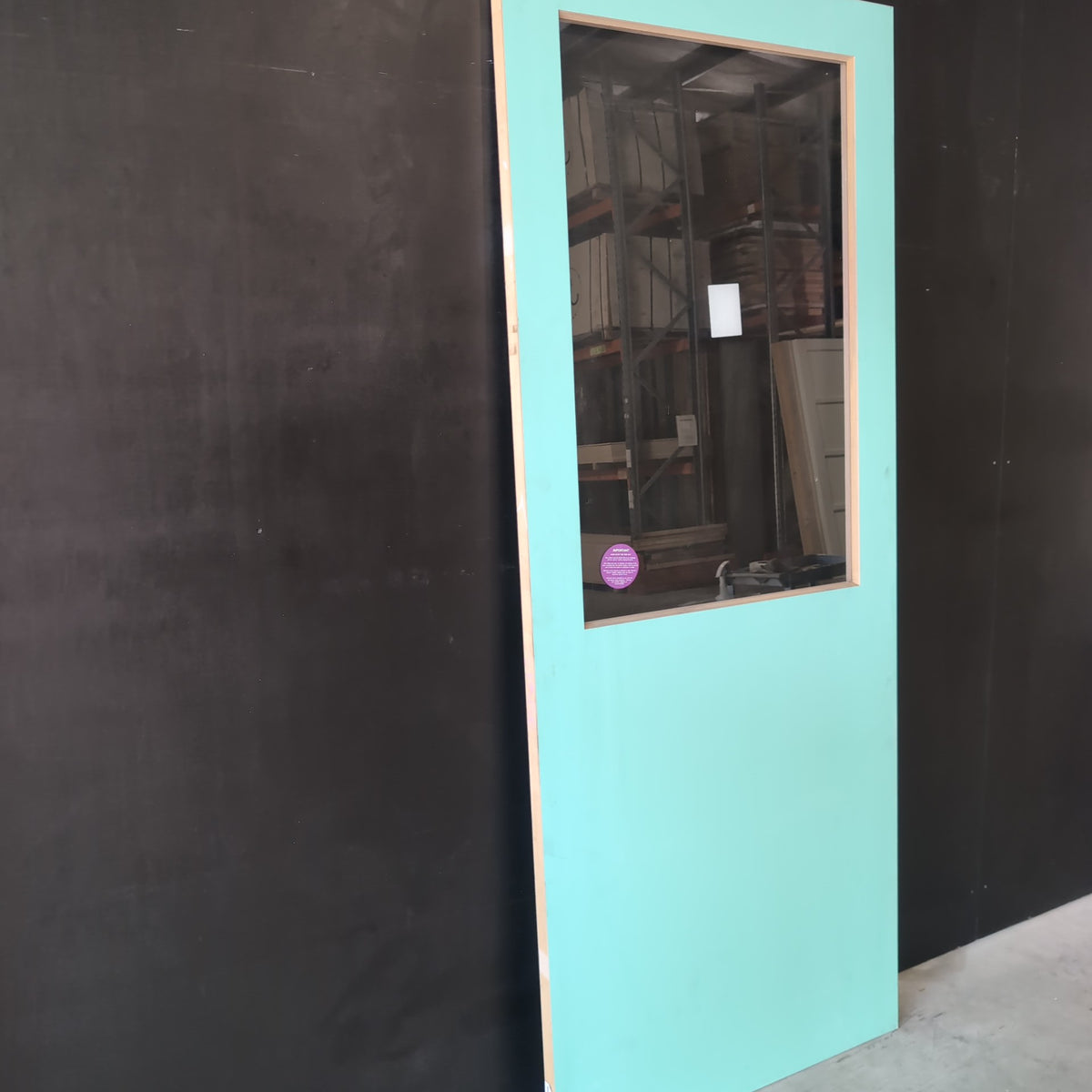 External Timber Door - 2280h x 920w Solid Core w/ 1 X Clear Glass (NO.7) *Factory 2nd* 30792