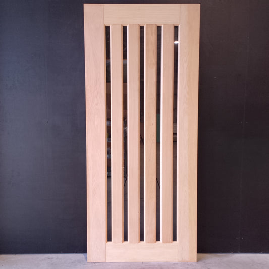 External Timber Door - 2340h x 1020w Solid Core w/ 5 X Clear Glass (AWOWS 5VG) *Factory 2nd* 30794