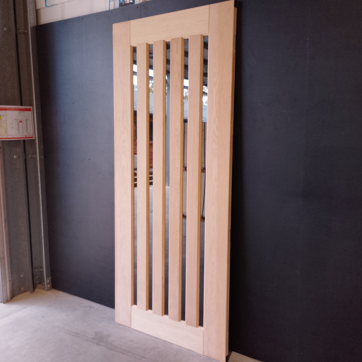 External Timber Door - 2340h x 1020w Solid Core w/ 5 X Clear Glass (AWOWS 5VG) *Factory 2nd* 30794
