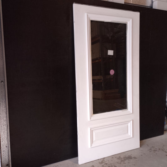 External Timber Door - 2340h x 1200w Solid Core w/ 1 X Clear Glass (PPEN 2G) *Factory 2nd* 30795