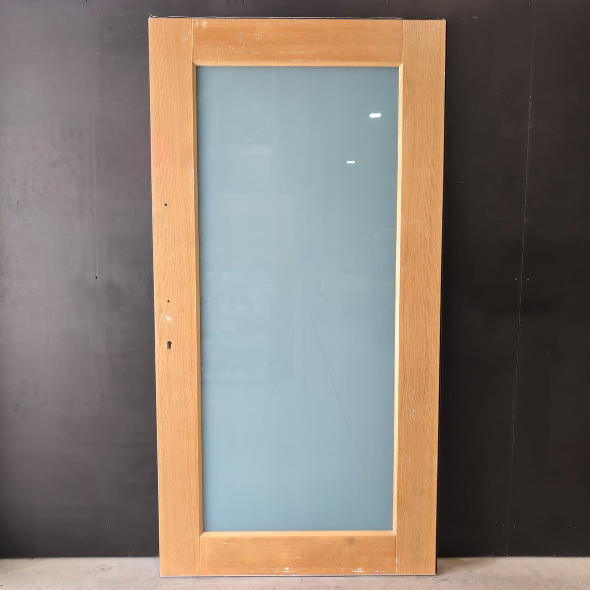 External Timber Door - 2340h x 1200w Solid Core w/ 1 X Obscure Glass (AWO21GT) *Factory 2nd* 30796